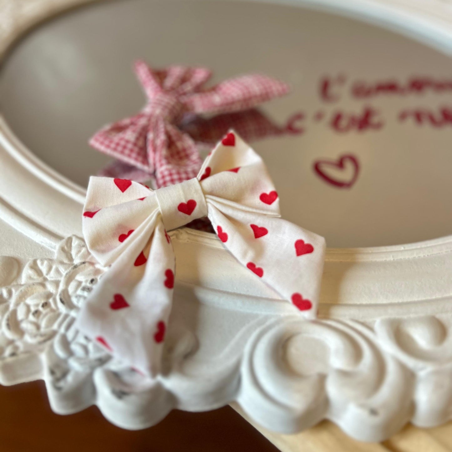 Barette nœud petit coeur