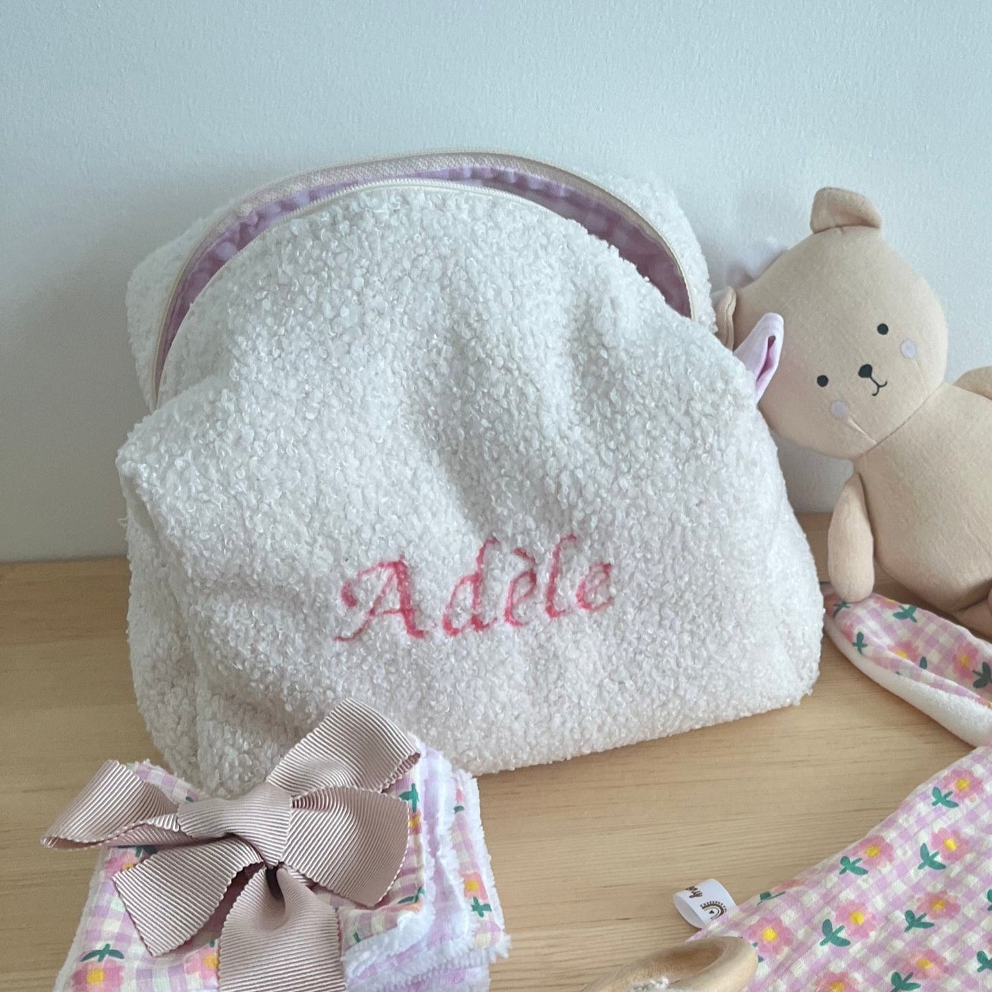 Les trousses de toilettes bouclettes personnalisable - Taille medium
