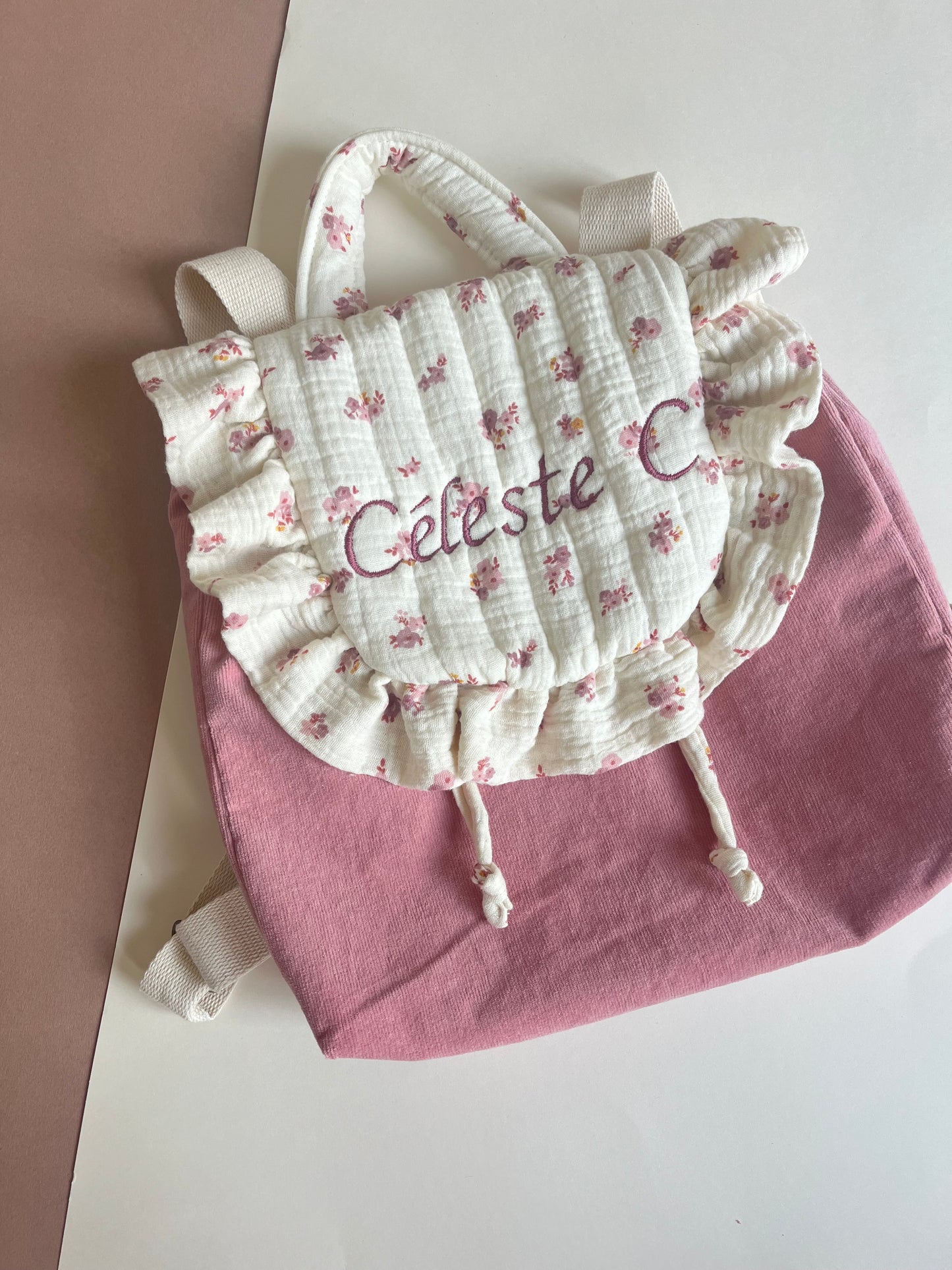 Sac à dos velour enfant - personnalisable