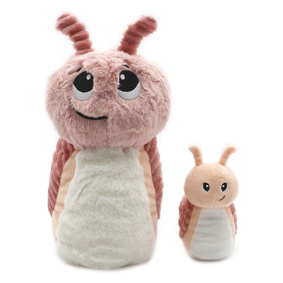 Peluche d'aide à la séparation escargot et bébé rose