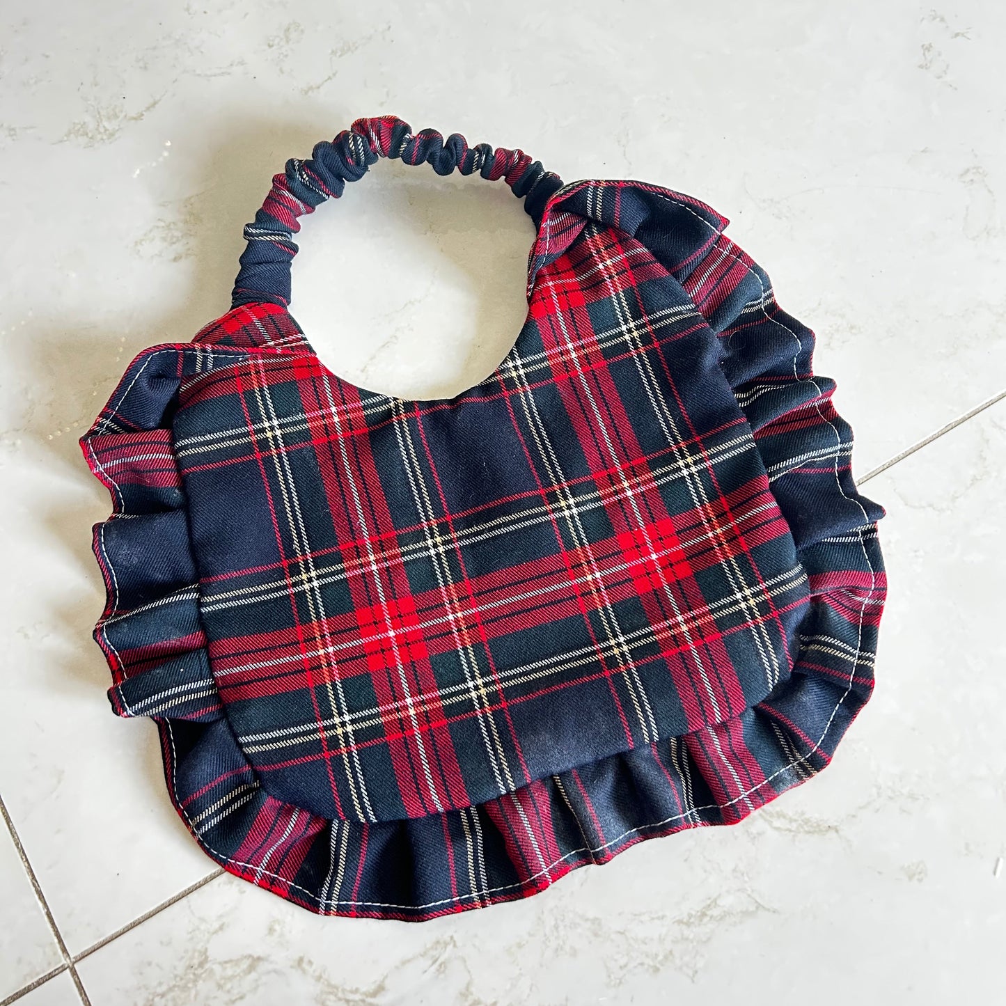 Bavoir de Noël - Tartan