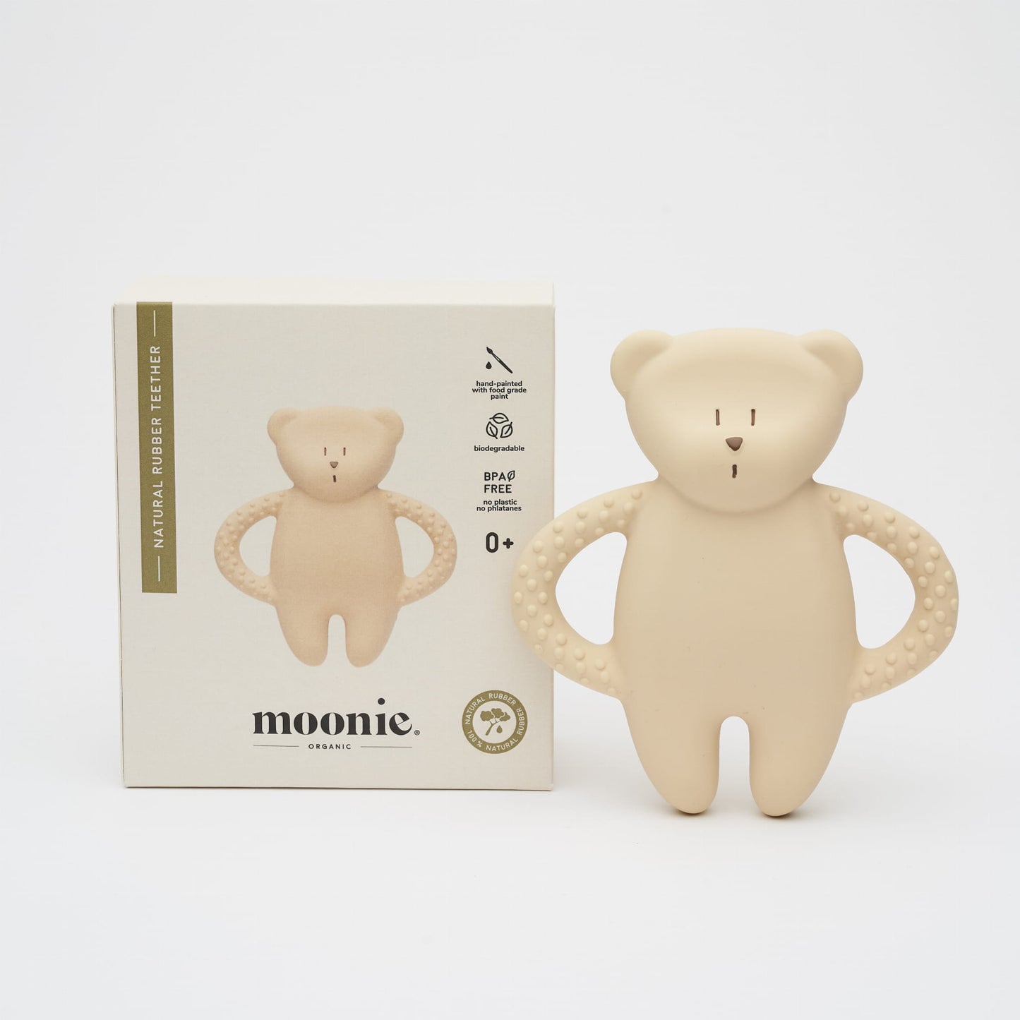 Moonie - Anneau de dentition nature bio sable