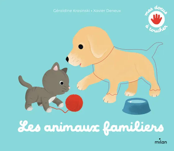 Livre bébé "Mes docs à toucher les animaux familiers"