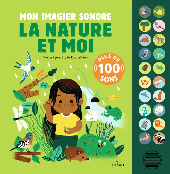 Livre bébé "Mon imagier sonore - La nature et moi" MILAN