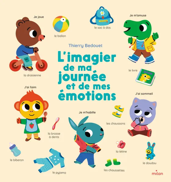 Livre bébé "L'imagier de ma journée et de mes émotions" MILAN