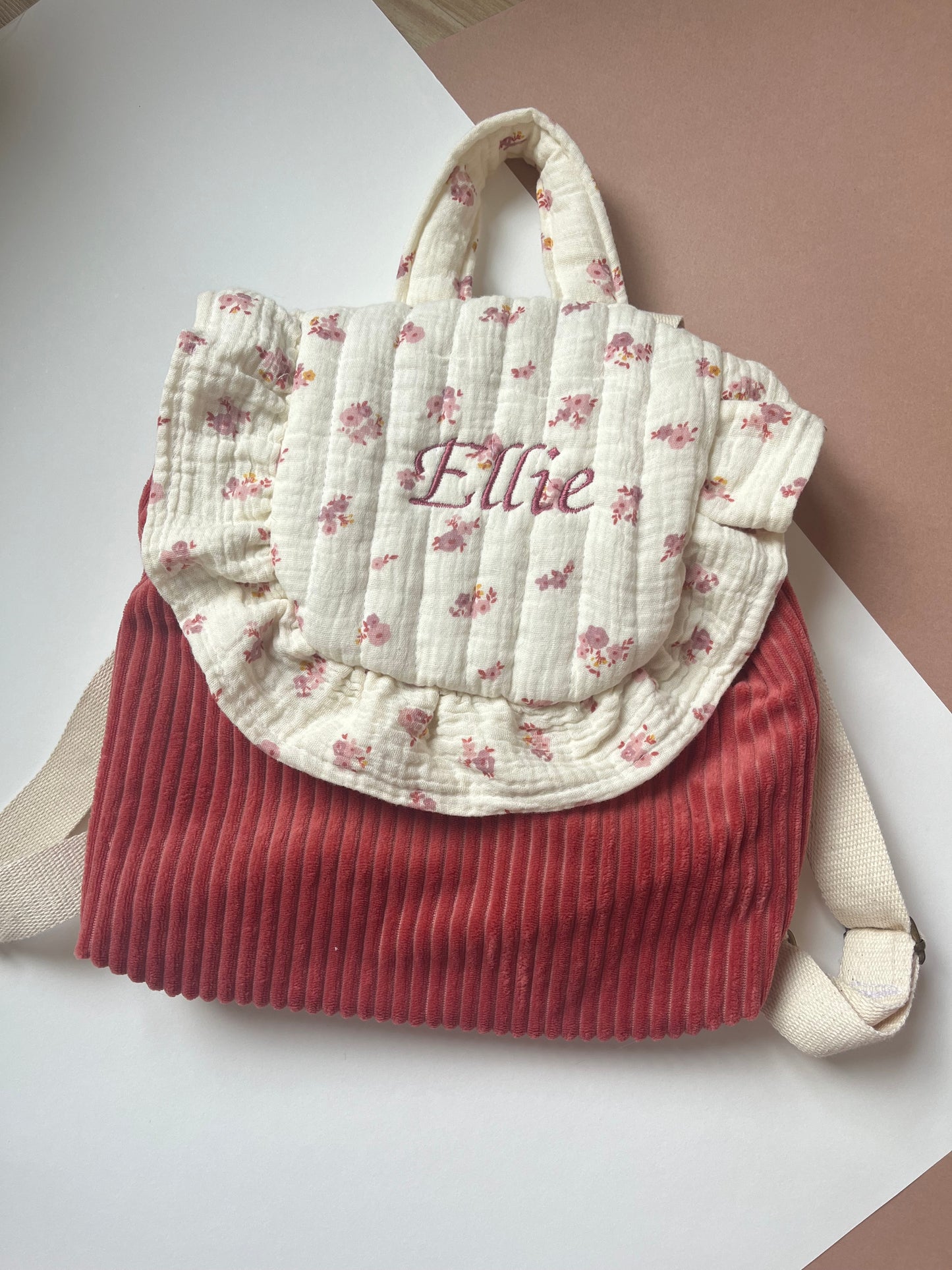 Sac à dos velour enfant - personnalisable
