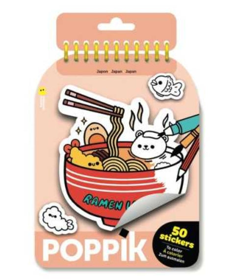Carnet de sticker à colorier Japan - Poppik