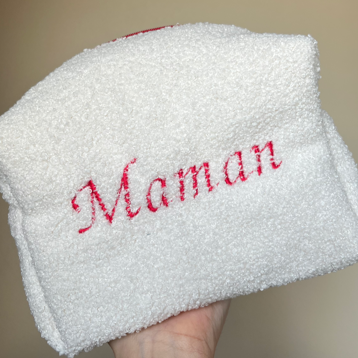 Les trousses de toilettes bouclettes personnalisable - Taille medium