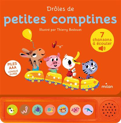 Livre sonore bébé "Drôles de petites comptines"