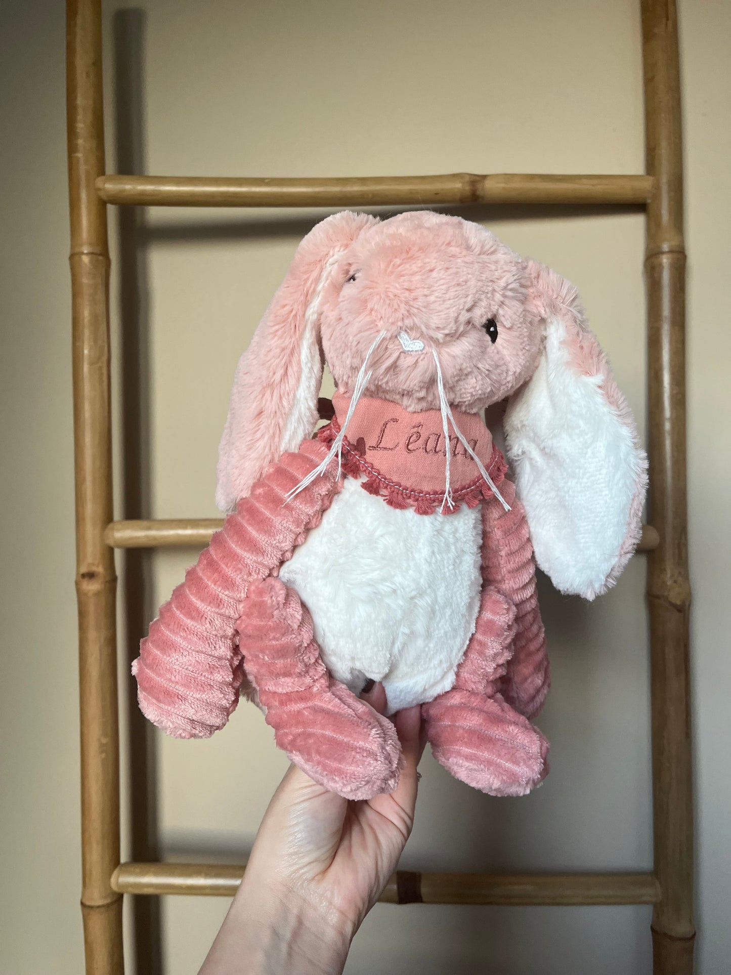 Doudou lapin rose - Les Déglingos