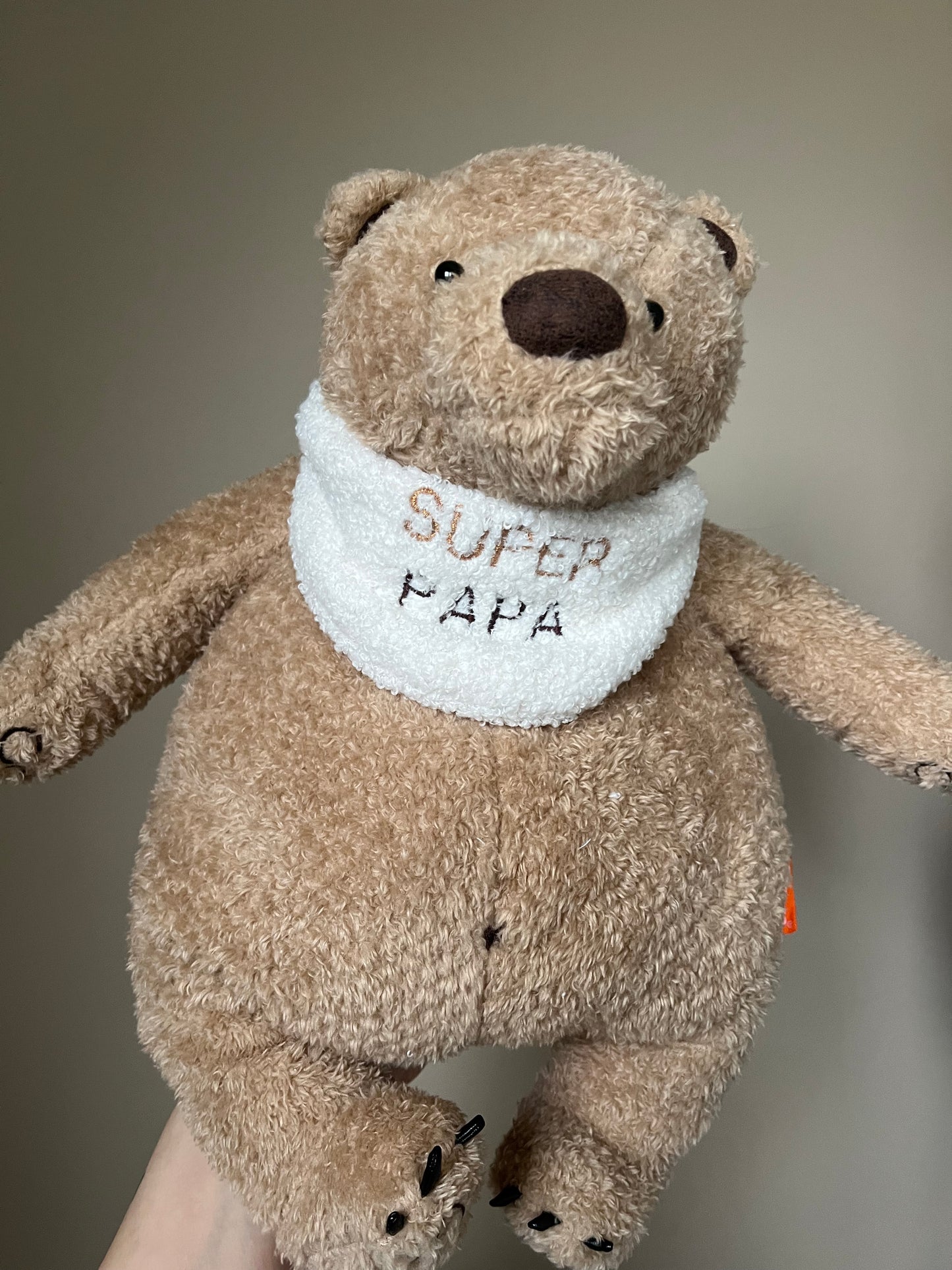 Peluche Papa Ours marron personnalisable