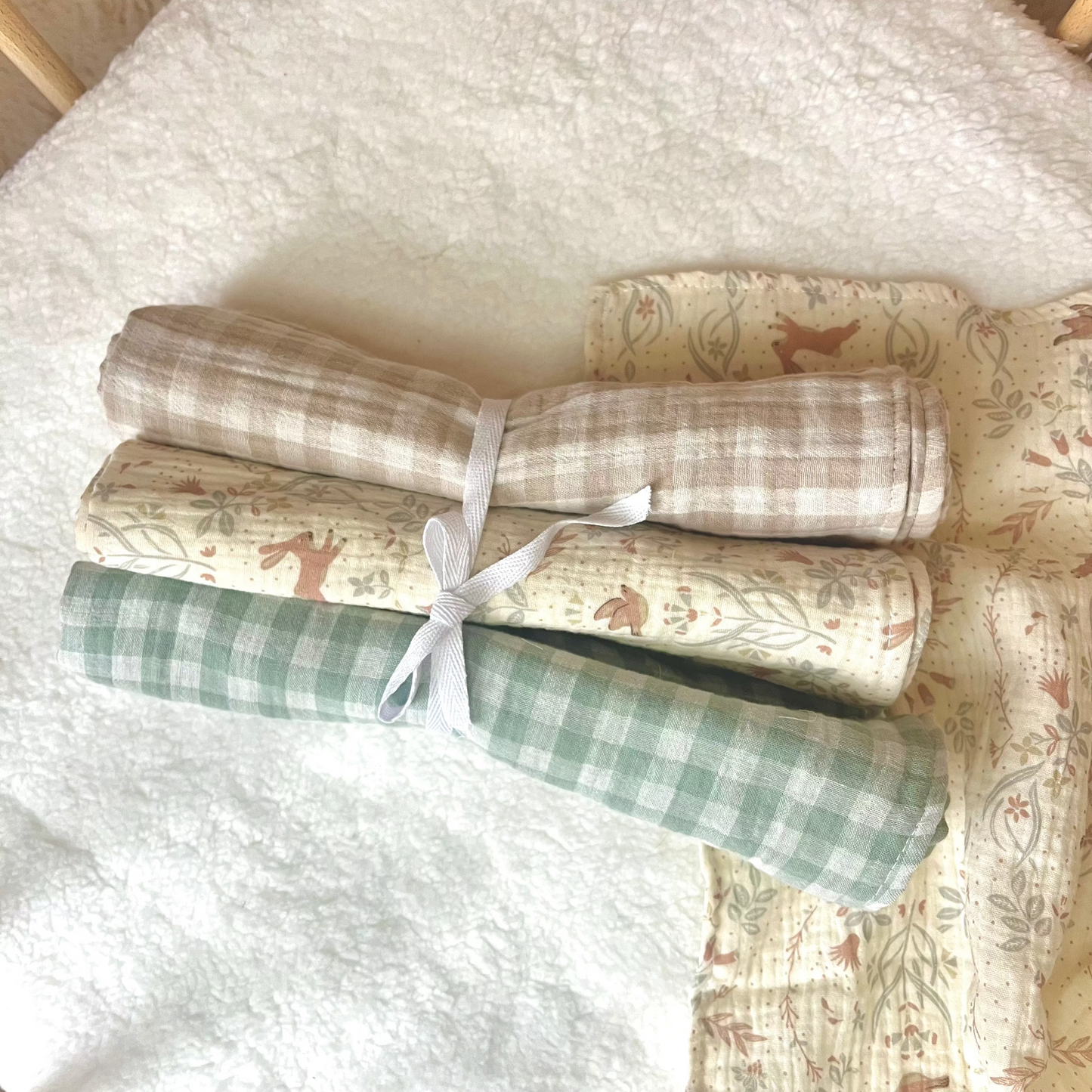 Lot de 3 langes bébé