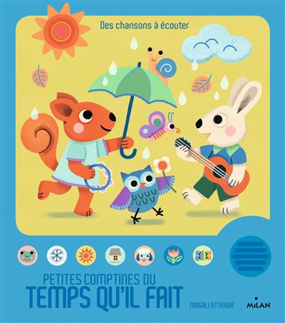 Livre bébé "Petites comptines du temps qu'il fait"