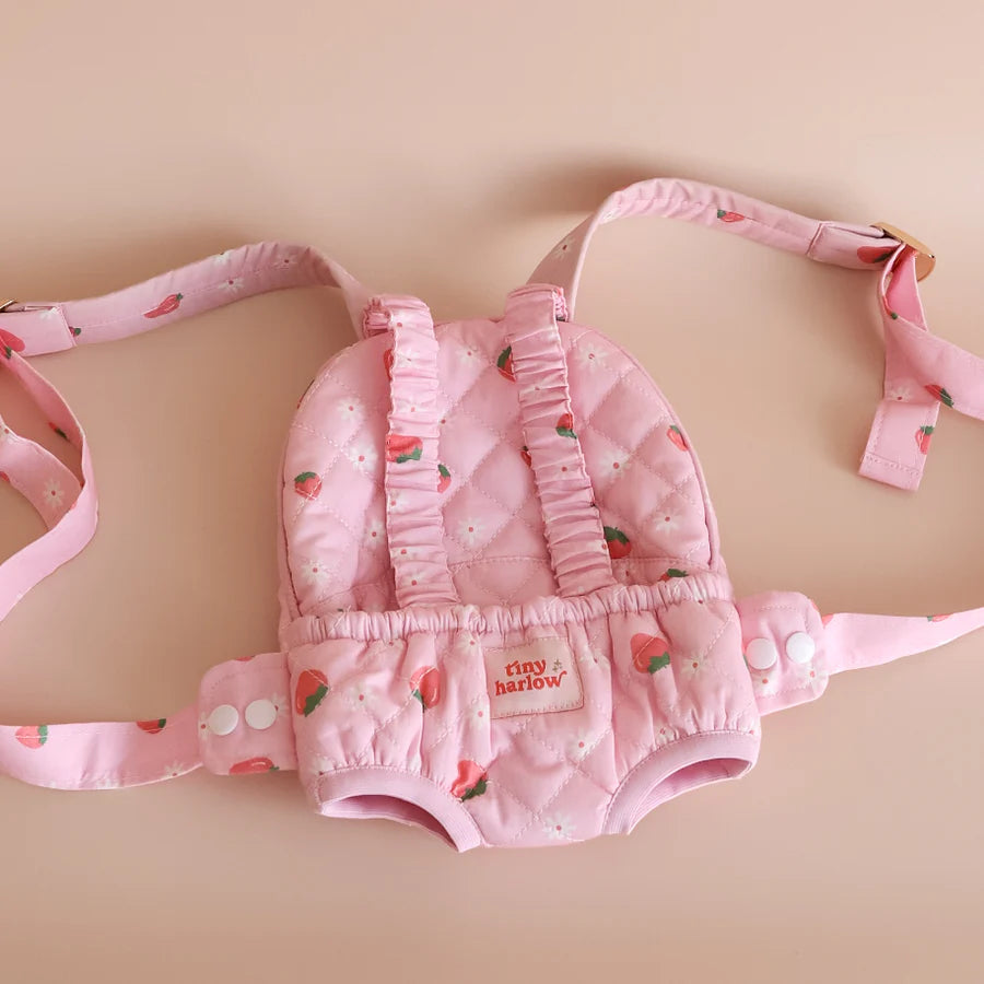 Pré commande Novembre - Porte bébé fraise rose Tiny Harlow