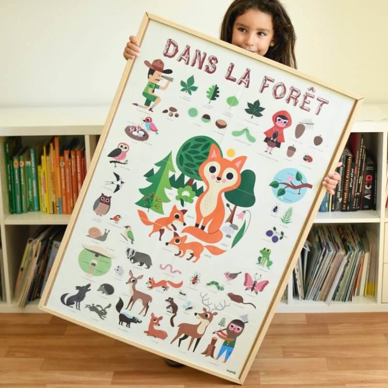 Poster forêt avec stickers repositionnables - Poppik