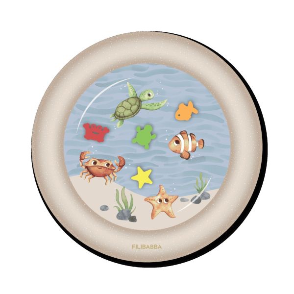 Tapis d'eau pour bébé - amis de la mer - Filibabba
