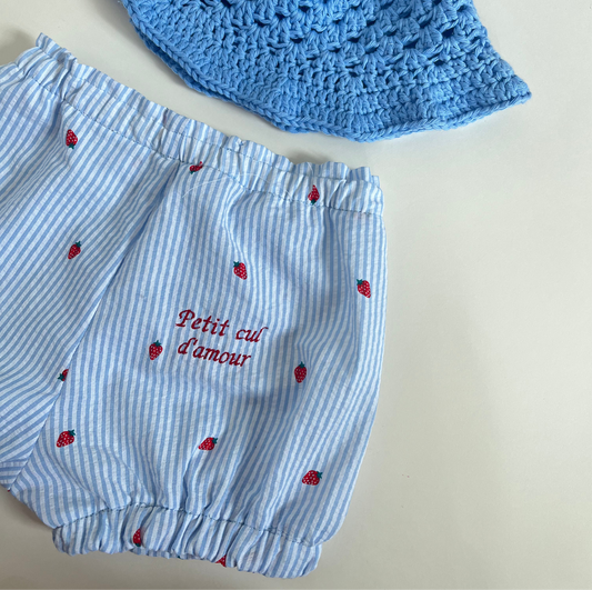 Bloomer bleu " Petit cul d'amour "