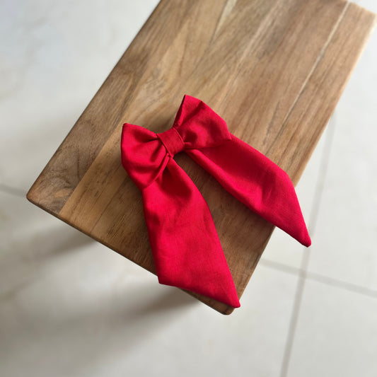 Maxi barette noeud - Rouge