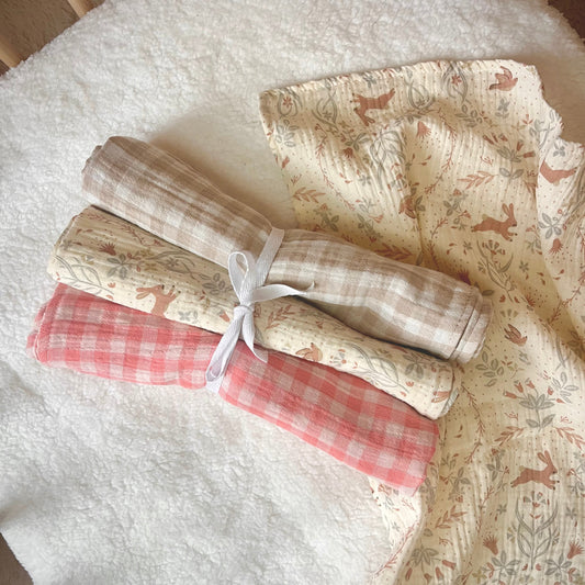 Lot de 3 langes bébé
