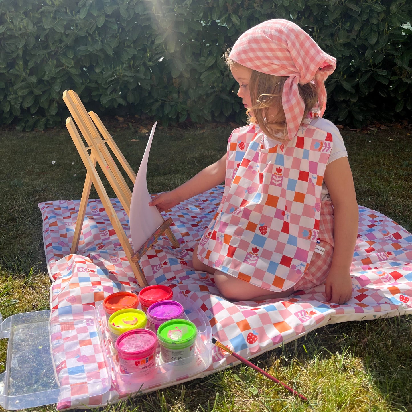 Tapis d'activité imperméable - Carreaux