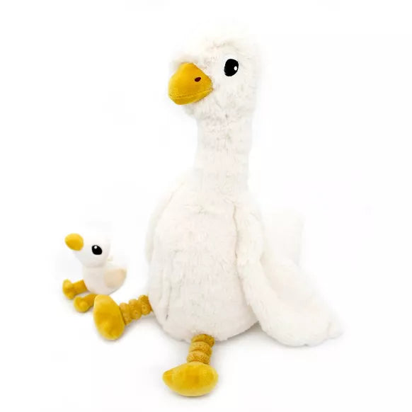 Peluche d'aide à la séparation maman oie et bébé