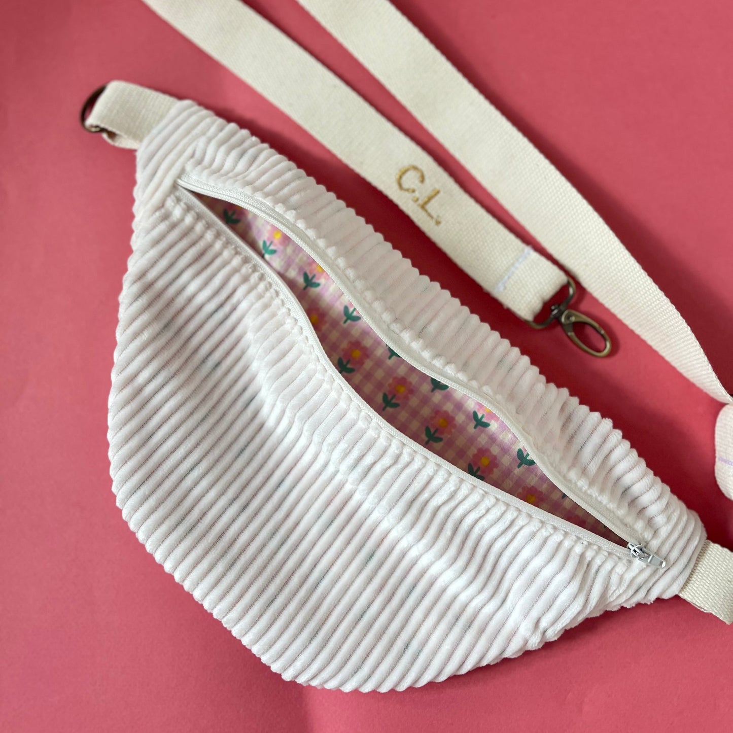 Banane velour blanc - Taille adulte - personnalisable