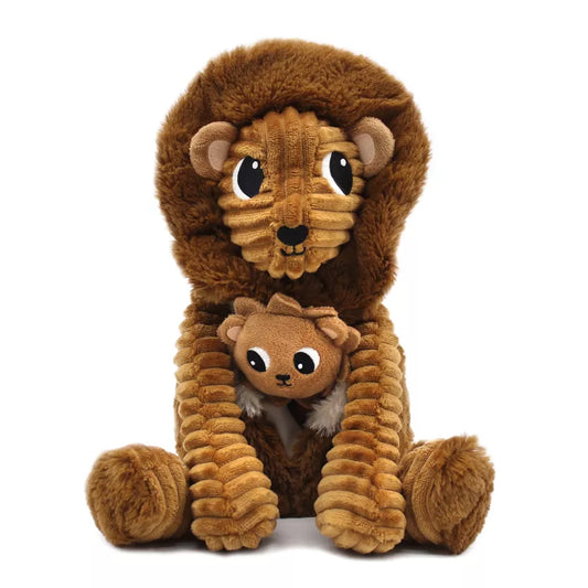 Peluche d'aide à la séparation Lion et son bébé - Les Déglingos