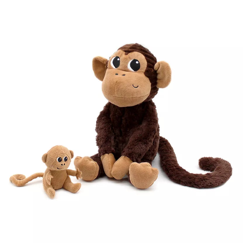 Peluche d'aide à la séparation Singe et son bébé - Les Déglingos