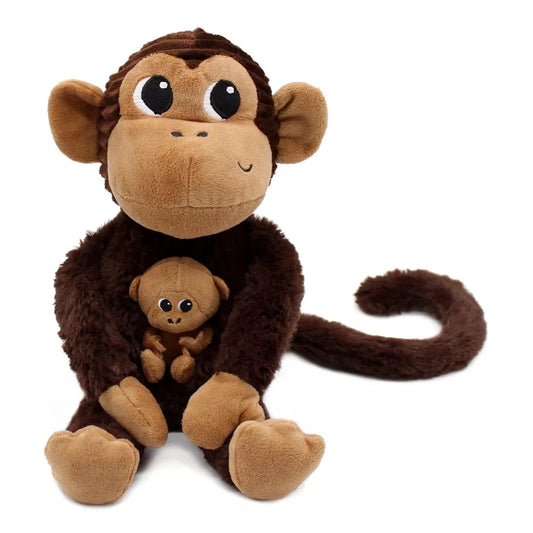 Peluche d'aide à la séparation Singe et son bébé - Les Déglingos
