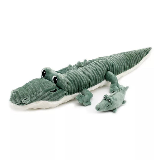Peluche d'aide à la séparation Crocodile et son bébé - Les Déglingos