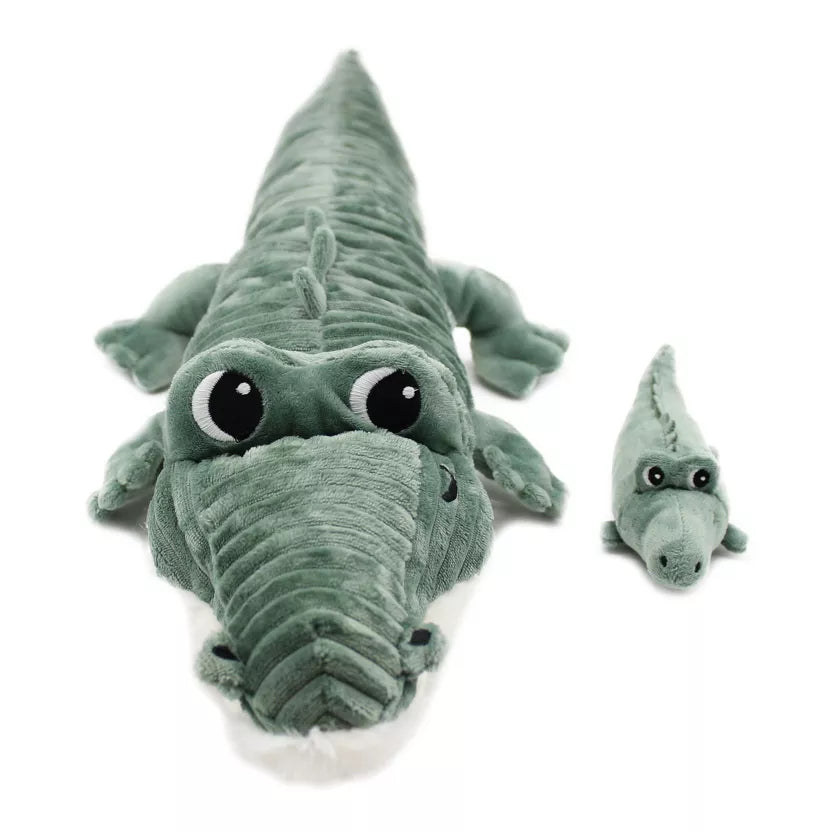 Peluche d'aide à la séparation Crocodile et son bébé - Les Déglingos