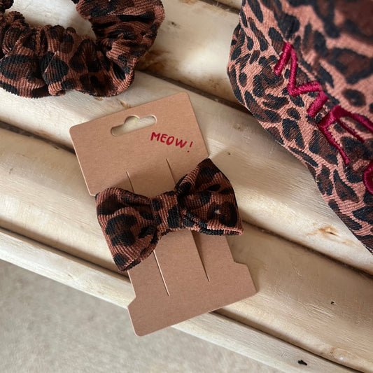 Barette noeud léopard - EDITION LIMITEE