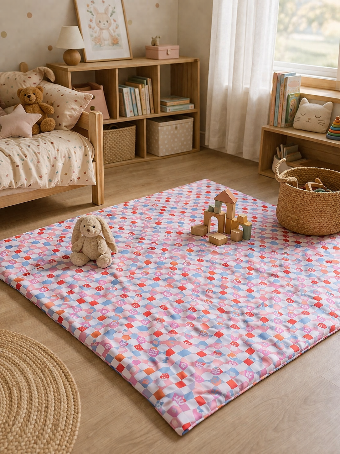 Tapis d'activité imperméable - Carreaux