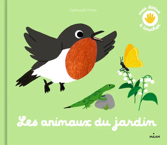 Livre bébé "Mes docs à toucher les animaux du jardin"
