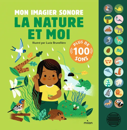 Livre bébé "Mon imagier sonore - La nature et moi" MILAN