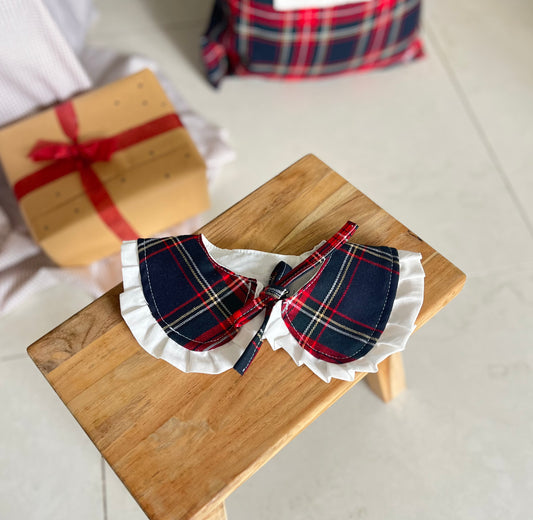 Col claudine amovible - Modèle tartan