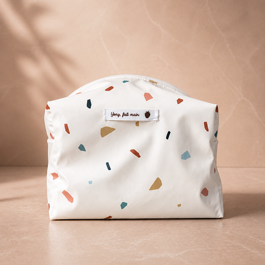 Trousse de toilette imperméable confettis - personnalisable