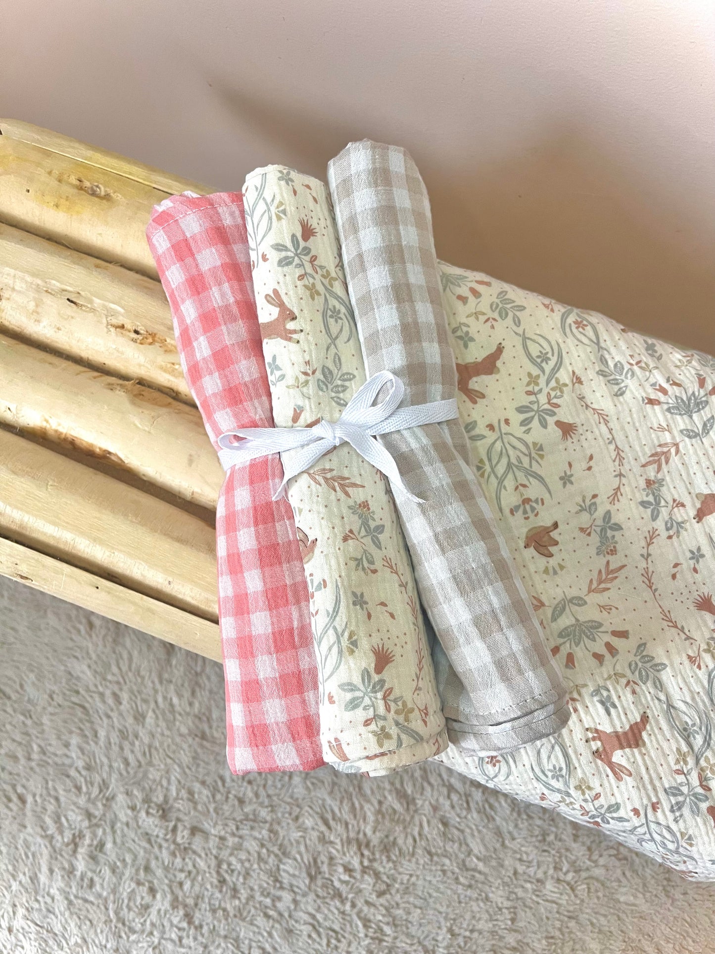 Lot de 3 langes bébé