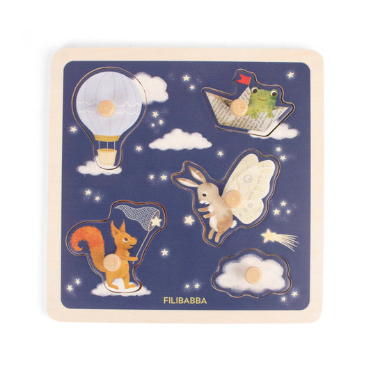 Puzzle sensoriel en bois - Littles aventurers Filibabba