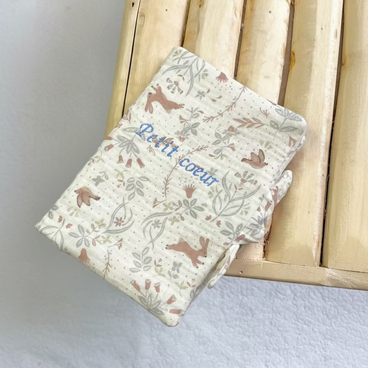 Protège carnet de santé personnalisable - Lapin