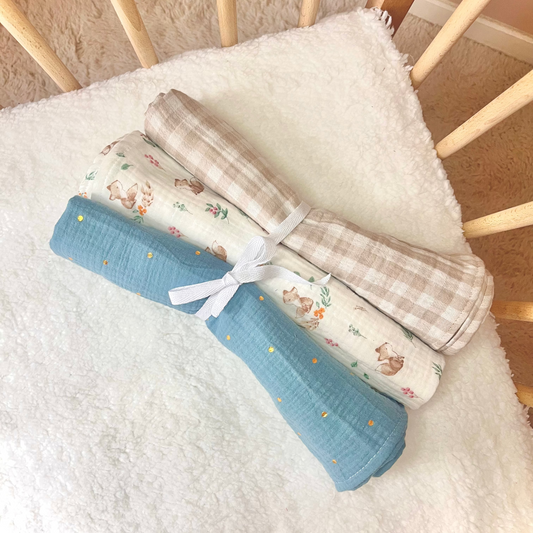 Lot de 3 langes bébé