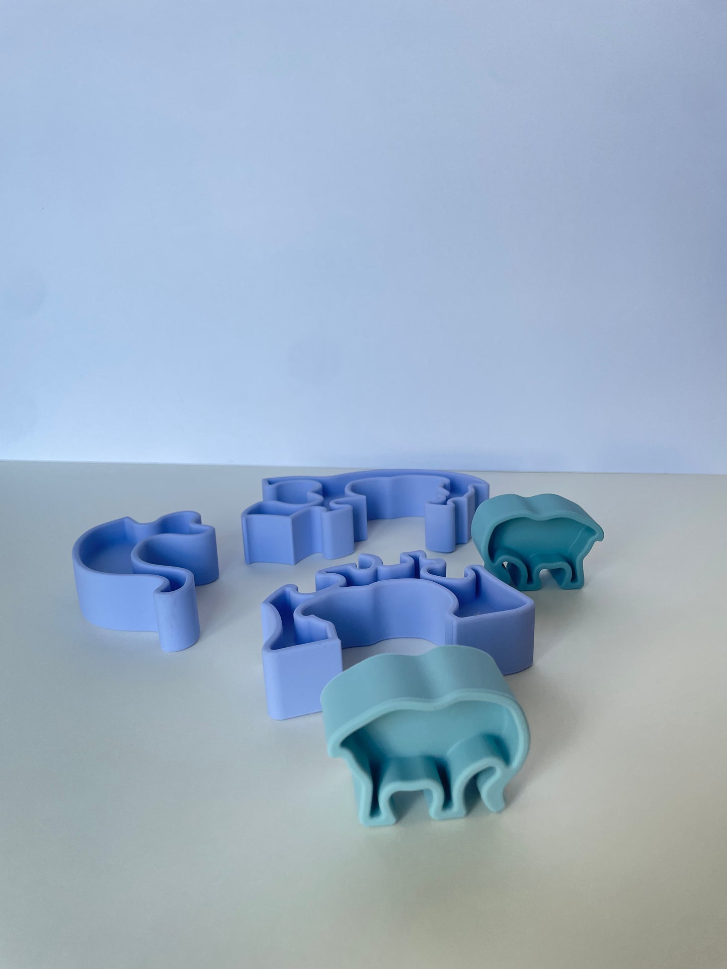 Le puzzle elephant bleu
