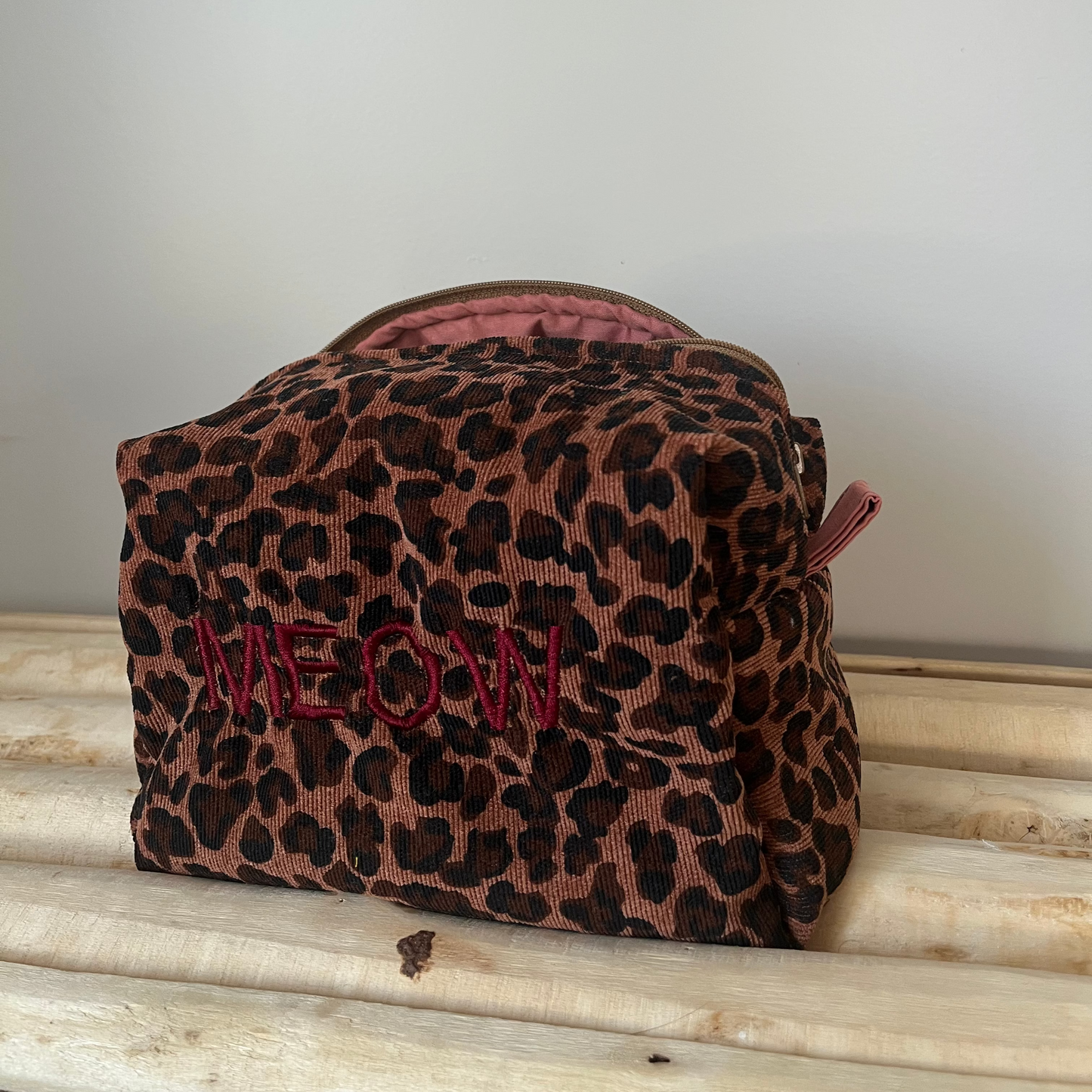 Trousse de toilette léopard - MEOW - EDITION LIMITEE personnalisable