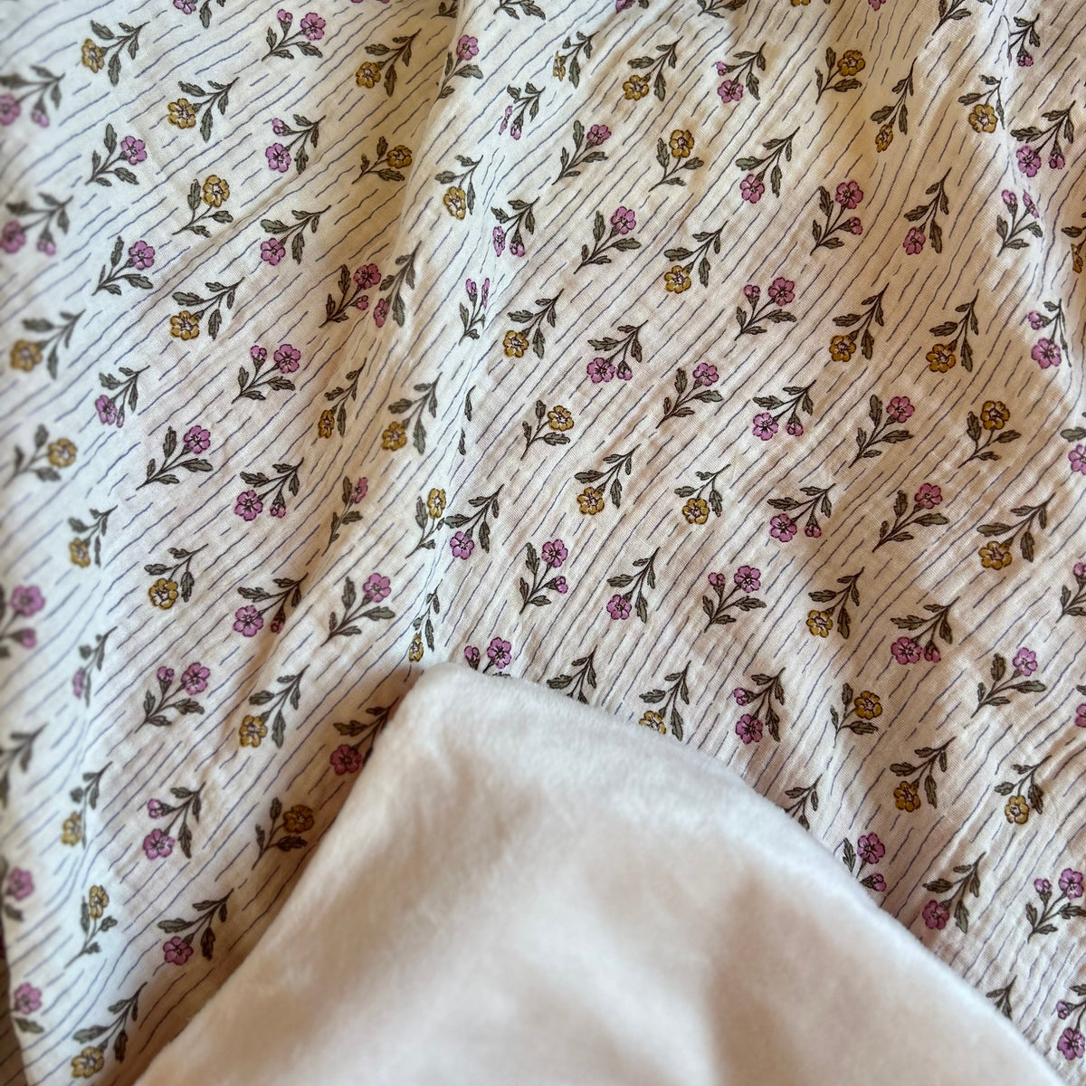 Couvertures douce bébé personnalisable - Fleuri