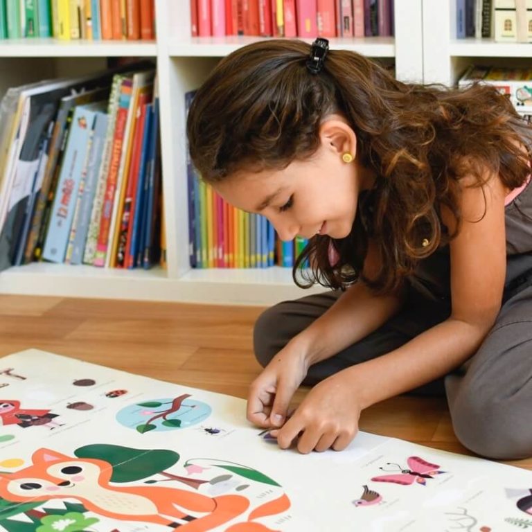 Poster forêt avec stickers repositionnables - Poppik