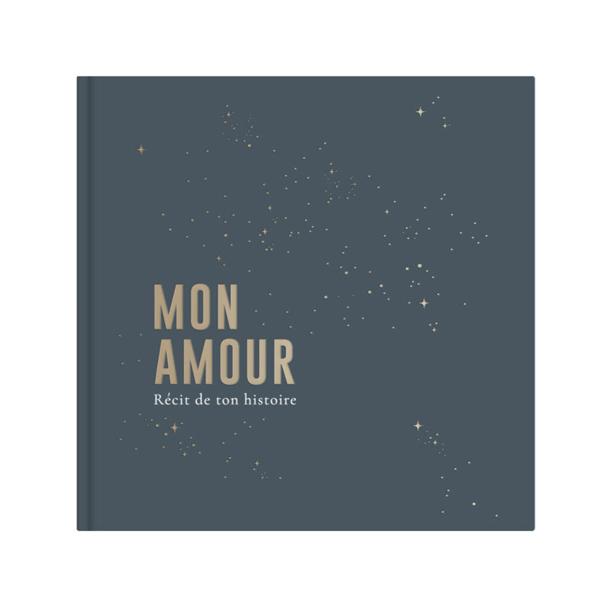 Livre de Naissance "Mon Amour" bleu nuit