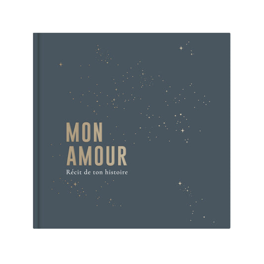 Livre de Naissance "Mon Amour" bleu nuit